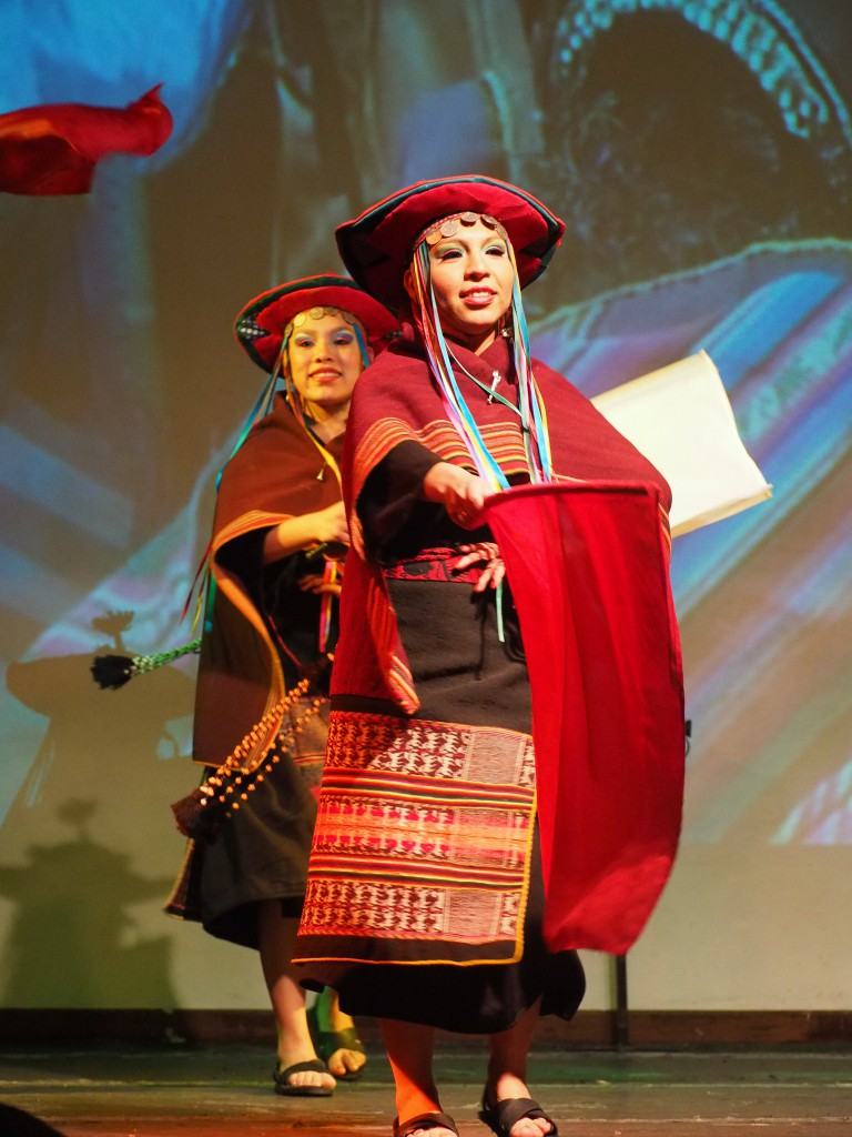 Local Bolivian dancing at the Espacio Cultural Origenes